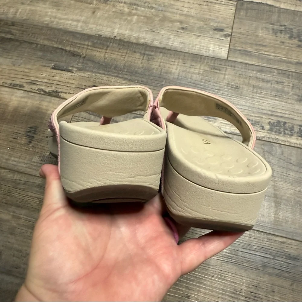 Vionic Dillon Shine Toe Post Sandal Blush Pink Women's - Picture 9 of 13